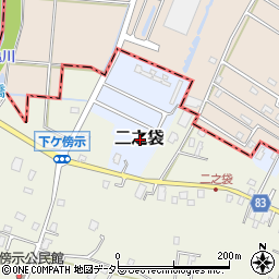 千葉県大網白里市二之袋周辺の地図