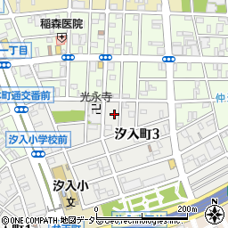 神奈川県横浜市鶴見区汐入町3丁目44周辺の地図