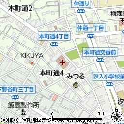 横浜市潮田地域ケアプラザ周辺の地図