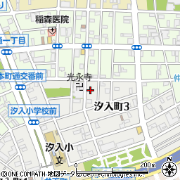 神奈川県横浜市鶴見区汐入町3丁目44-6周辺の地図