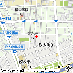 神奈川県横浜市鶴見区汐入町3丁目44-7周辺の地図