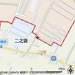 千葉県東金市二之袋1224-13周辺の地図