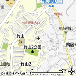 竹山団地２２０３号棟周辺の地図