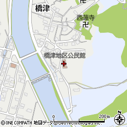 橋津地区公民館周辺の地図