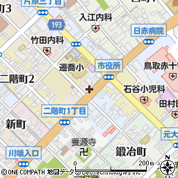毎日新聞　鳥取専売所周辺の地図
