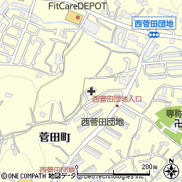 西菅田歯科医院周辺の地図