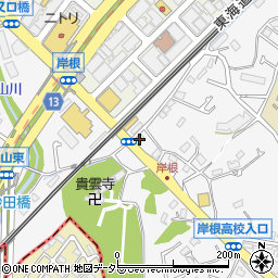 神奈川県横浜市港北区岸根町605周辺の地図