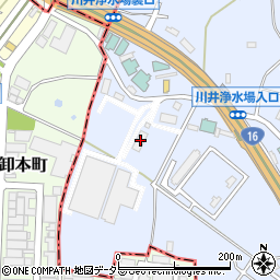 水道局　川井浄水場周辺の地図