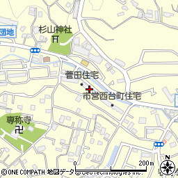 菅田住宅１号棟周辺の地図