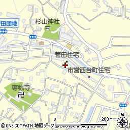 菅田第三公園周辺の地図