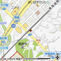 神奈川県横浜市港北区岸根町61周辺の地図