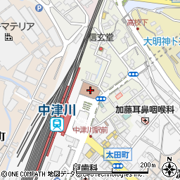 中津川市観光センター周辺の地図