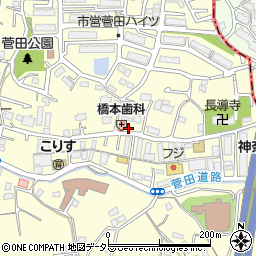 神奈川県横浜市神奈川区菅田町1659周辺の地図