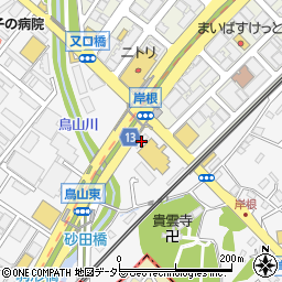 神奈川県横浜市港北区岸根町6周辺の地図