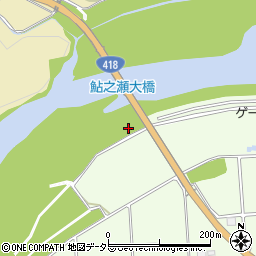 鮎之瀬大橋周辺の地図