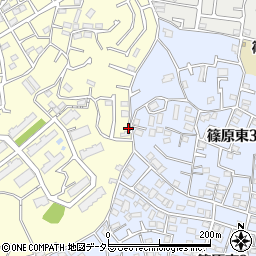 吉井邸:篠原町駐車場周辺の地図