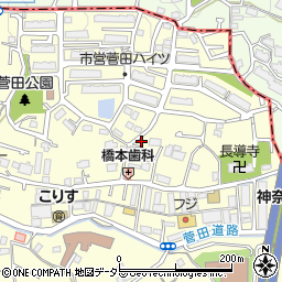 神奈川県横浜市神奈川区菅田町1656周辺の地図