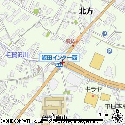 飯田インター西周辺の地図