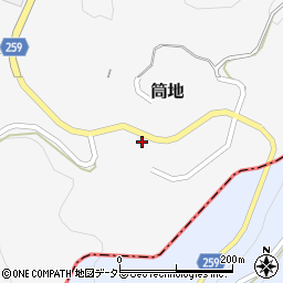 鳥取県東伯郡湯梨浜町筒地206周辺の地図