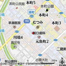 鳥取県鳥取市元魚町周辺の地図