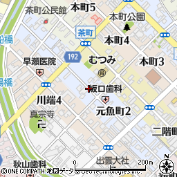 鳥取県鳥取市元魚町周辺の地図