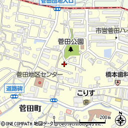 神奈川県横浜市神奈川区菅田町1601-15周辺の地図