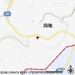 鳥取県東伯郡湯梨浜町筒地203周辺の地図