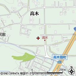 岐阜県山県市高木周辺の地図