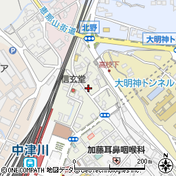 スペースＥＣＯ中津川駅前駐車場周辺の地図