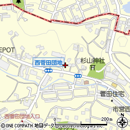 菅田日向根第二公園周辺の地図
