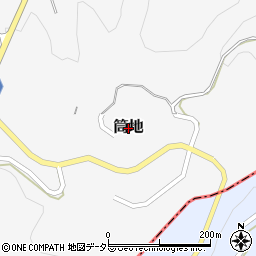 鳥取県湯梨浜町（東伯郡）筒地周辺の地図