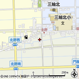 岐阜北野郵便局周辺の地図