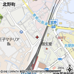 岐阜県中津川市北野町周辺の地図