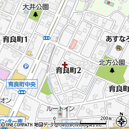 長野県飯田市育良町周辺の地図