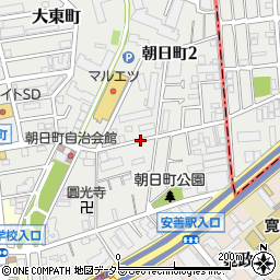 神奈川県横浜市鶴見区朝日町周辺の地図