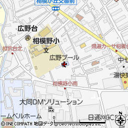 座間市立広野プール周辺の地図