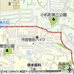 神奈川県横浜市神奈川区菅田町1645周辺の地図