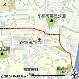 神奈川県横浜市神奈川区菅田町1638周辺の地図