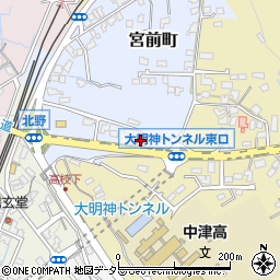 岐阜県中津川市宮前町1108周辺の地図