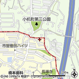 神奈川県横浜市神奈川区菅田町1667周辺の地図