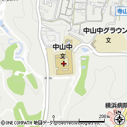 横浜市立中山中学校周辺の地図