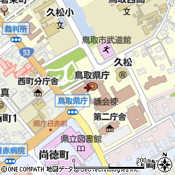 鳥取県周辺の地図