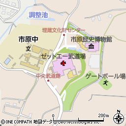 市原市役所　中央武道館周辺の地図