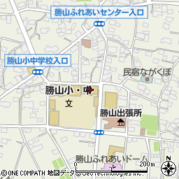富士河口湖町立勝山中学校周辺の地図