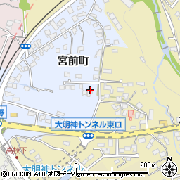 岐阜県中津川市宮前町周辺の地図