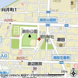 潮田公園内公衆便所周辺の地図