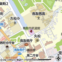 鳥取市武道館周辺の地図