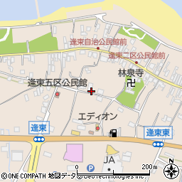 鳥取県東伯郡琴浦町逢束周辺の地図