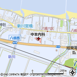 中本内科医院周辺の地図