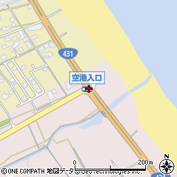 空港入口周辺の地図